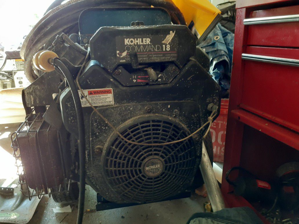 Pump with 18hp Kohler engine motor