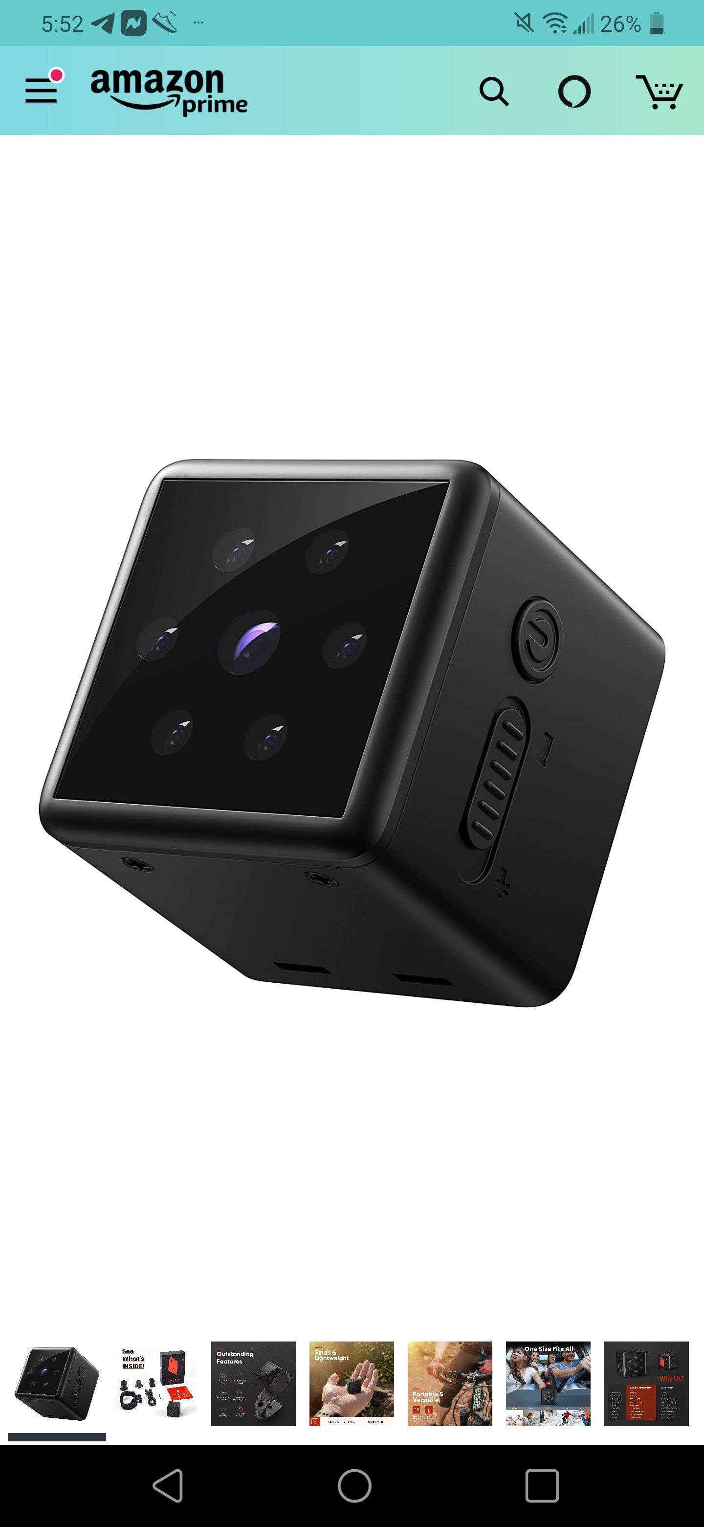 Mini Spy Camera 1080p Full HD - Mountable Hidden Camera With Motion Detection And Night Vision - Supports 8 to 128GB SD