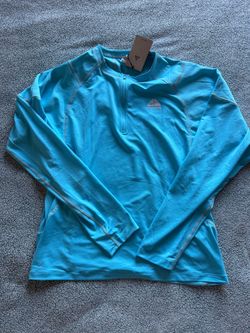 Nike ACG Vault Dri-Fit Shirt Unisex L Blue Long Sleeve Performance Quarter Zip