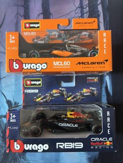 Bburago Formula 1 Diecast Cars Red Bull & McLaren