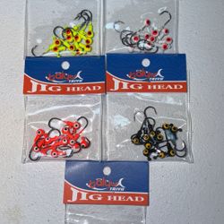 1/32oz Jig Heads Qty10- 5 Packs For $20