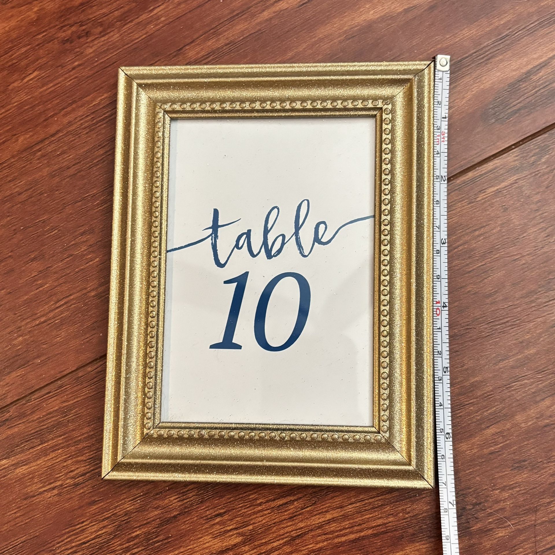 Gold Frame Table Numbers For Wedding Or Event