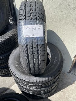225/75/16 Goodyear!! Set of four tires installed and balanced !! Set De 4 Llantas Instaladas Y Balanceadas