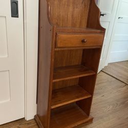 Wood Shelves With Drawer