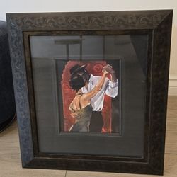 Spanish Heart Tango Framed Painting by Trish Biddle 21x18 Inches