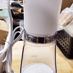 New ice crusher for snow cones, mixed drinks. 