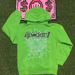 BRAND NEW - SP5DER HOODIE - MEDIUM- LIME - "BEST OFFER"