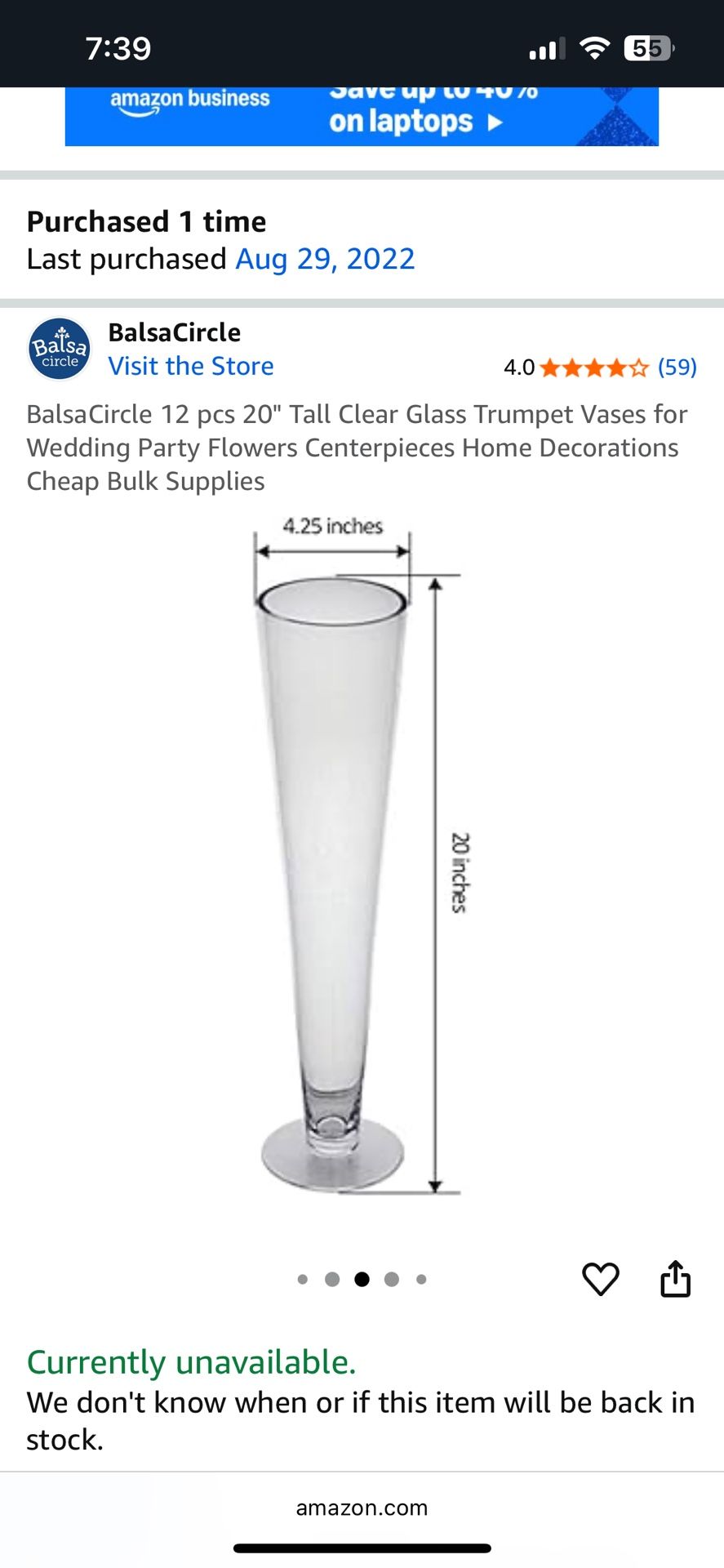 Glass Trumpet Vase Wedding Centrepieces for Tables: