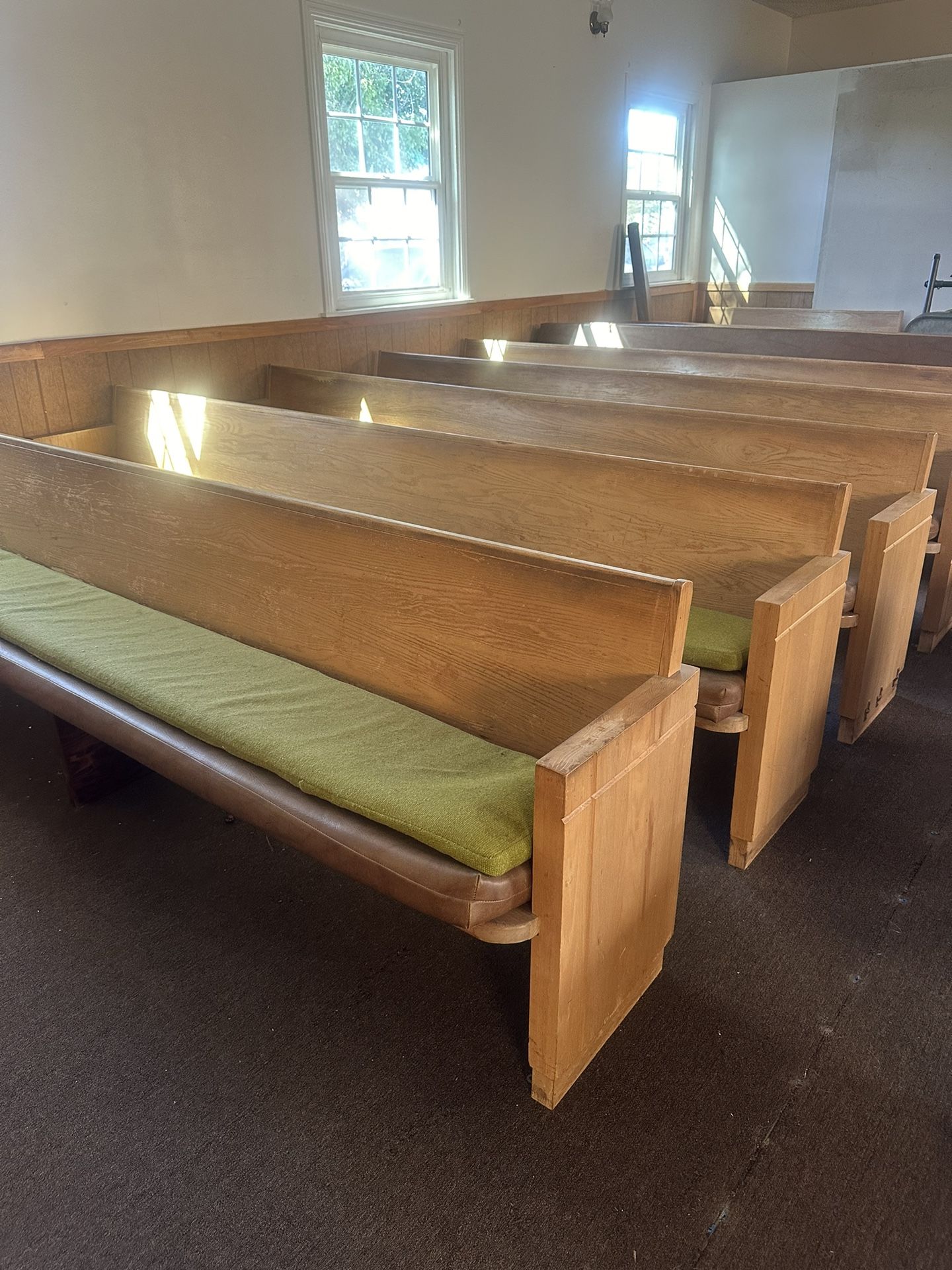 Church pews, solid wood