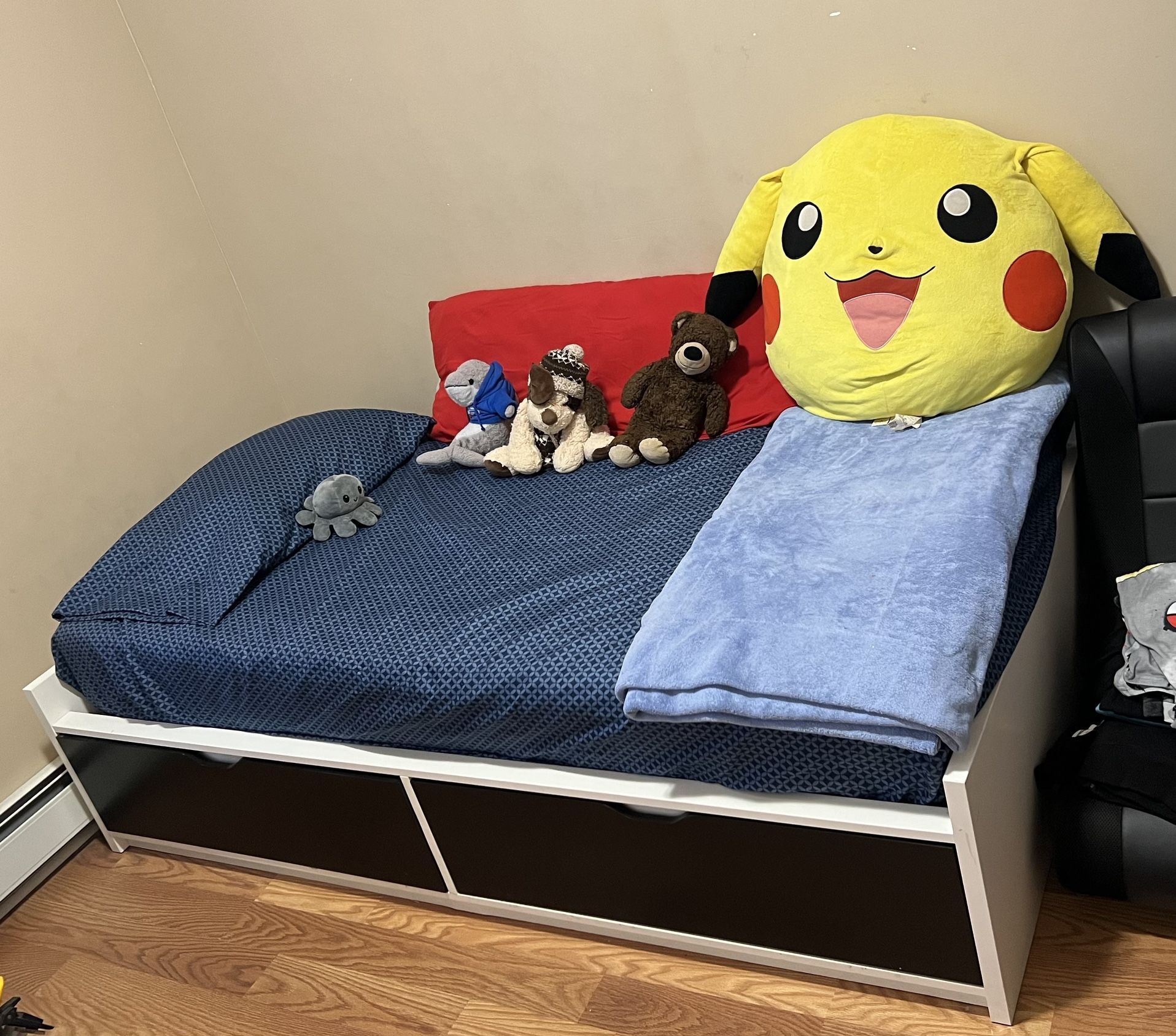 IKEA Twin  XL Storage Bed With Mattress 