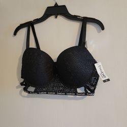 BEBE Lace Strappy Push Up Bra New