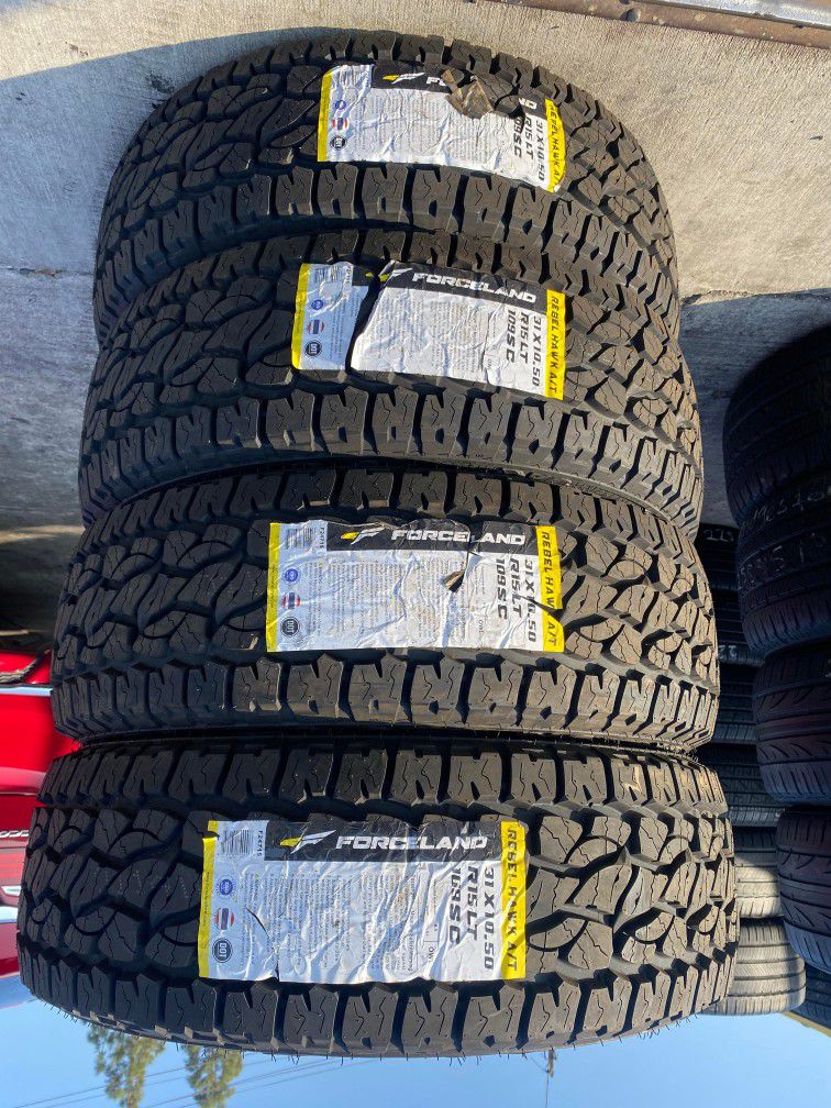 31X10.50R15 FORCELAND ALL TERRAIN - New Tires Installed And Balanced Llantas Nuevas Instaladas Y Balanceadas