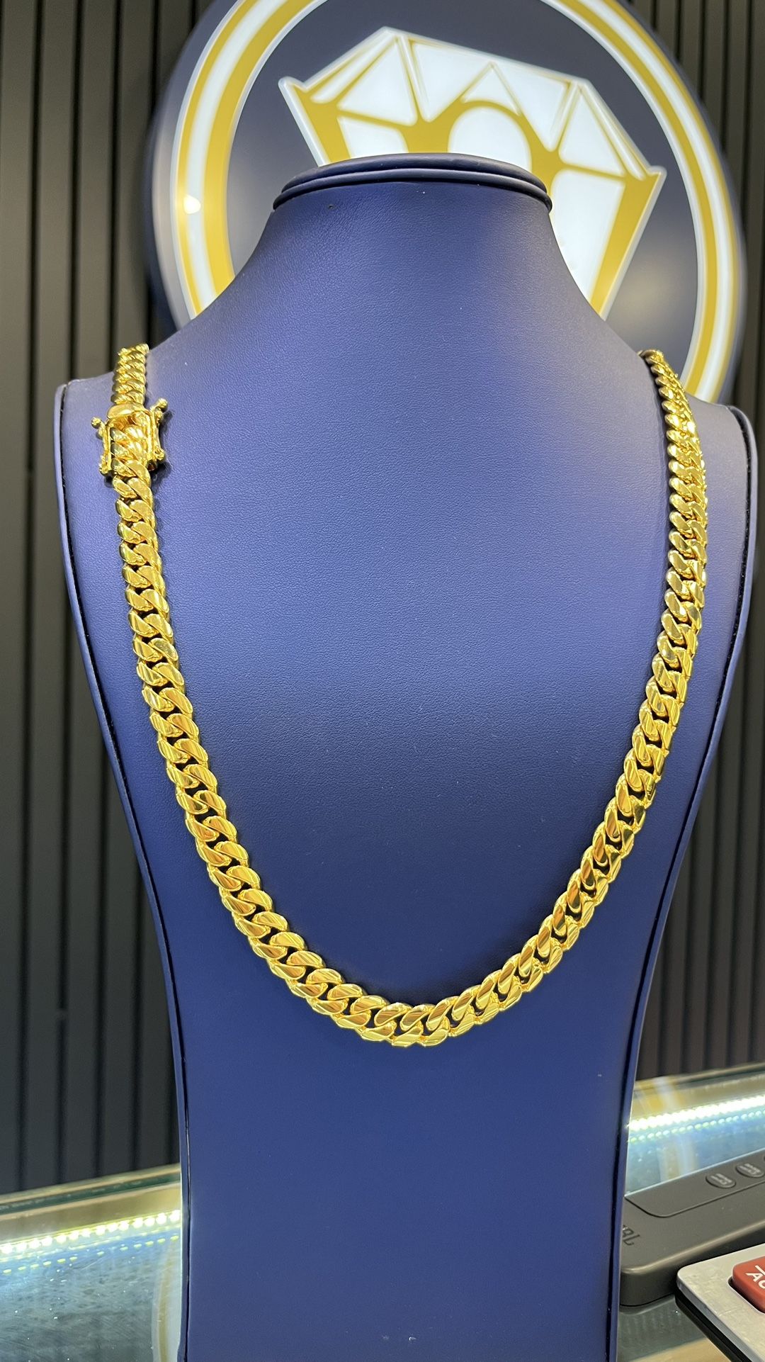 10MM 26” MIAMI CUBAN LINK CHAIN GOLD OVER SILVER