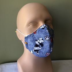Cotton face mask with filter made in USA