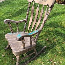 Antique / Late Vintage Nichol Stone Co. Rocking Chair