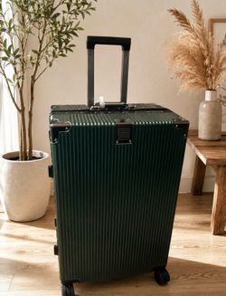 Green luggage