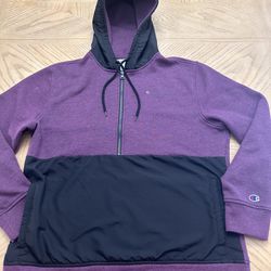 Champion Men’s Size Large  Pullover Lightweight Hoodie Sweatshirt Maroon Purple