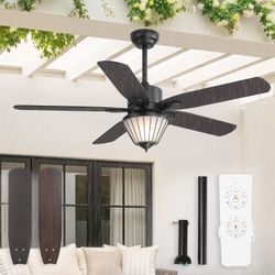 Outdoor Ceiling Fan with Lights IP65