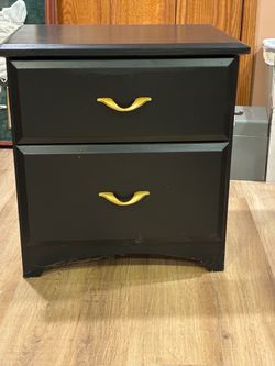 Black Repurposed Nightstand