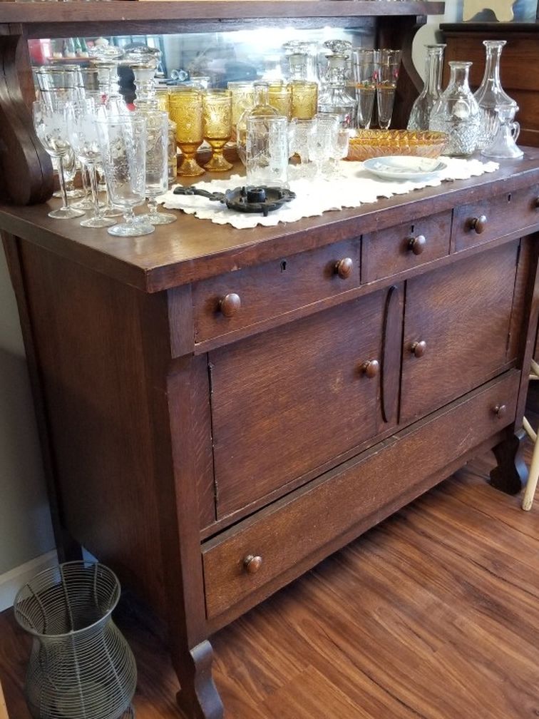 Antique Empire Sideboard/ Server