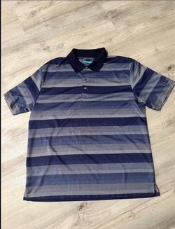 PGA Tour Men's Striped Golf Polo Shirt