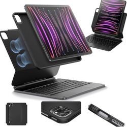 ESR iPad Pro 12.9 Case with Keyboard, Easy-Set Magnetic Stand, Portrait/Raised