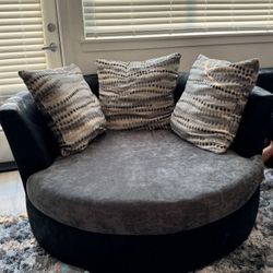 rounded couch