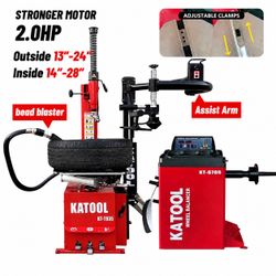 14"-28" Rims Tire Changer + Wheel Balancer Combo