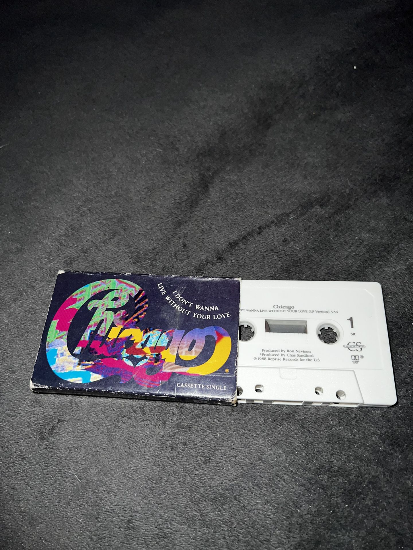 Chicago I Don't Wanna Live Without You Cassette Tape Single w/ I Stand Up