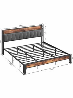 King bed frame with box springs