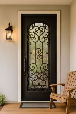 Wrought Iron Door With Openable Window