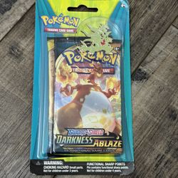 Pokémon DARKNESS ABLAZE  Blister Pack + TYRANITAR PIN FACTORY SEALED