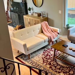 New Beige Loveseat Sofa