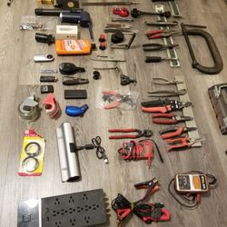 Jump starter With Air Compresser, Spark Plugs,  Pliers  Flashlight 