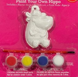 New Paint Your Own Hippo Art Kit