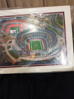 Mile High Stadium with Invesco Field at Mile High Authentic Photo With Certificate Of Authenticity  Thumbnail