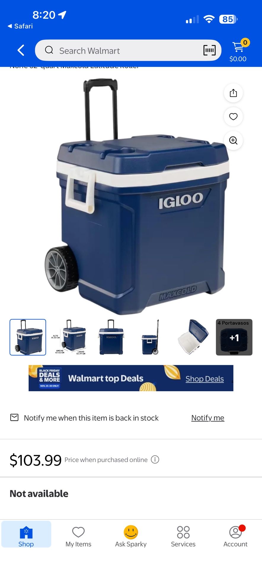 IGLOO 62QT MAXCOLD COOLER