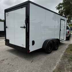 Trailer Enclosed 7 X 16 Polycore 0.80 Come With The Electric Break It’s 2025
