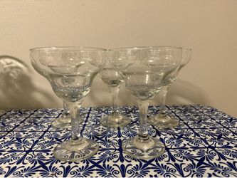 Set of 5 vintage Libbey Glass Co. margarita glasses - $30
