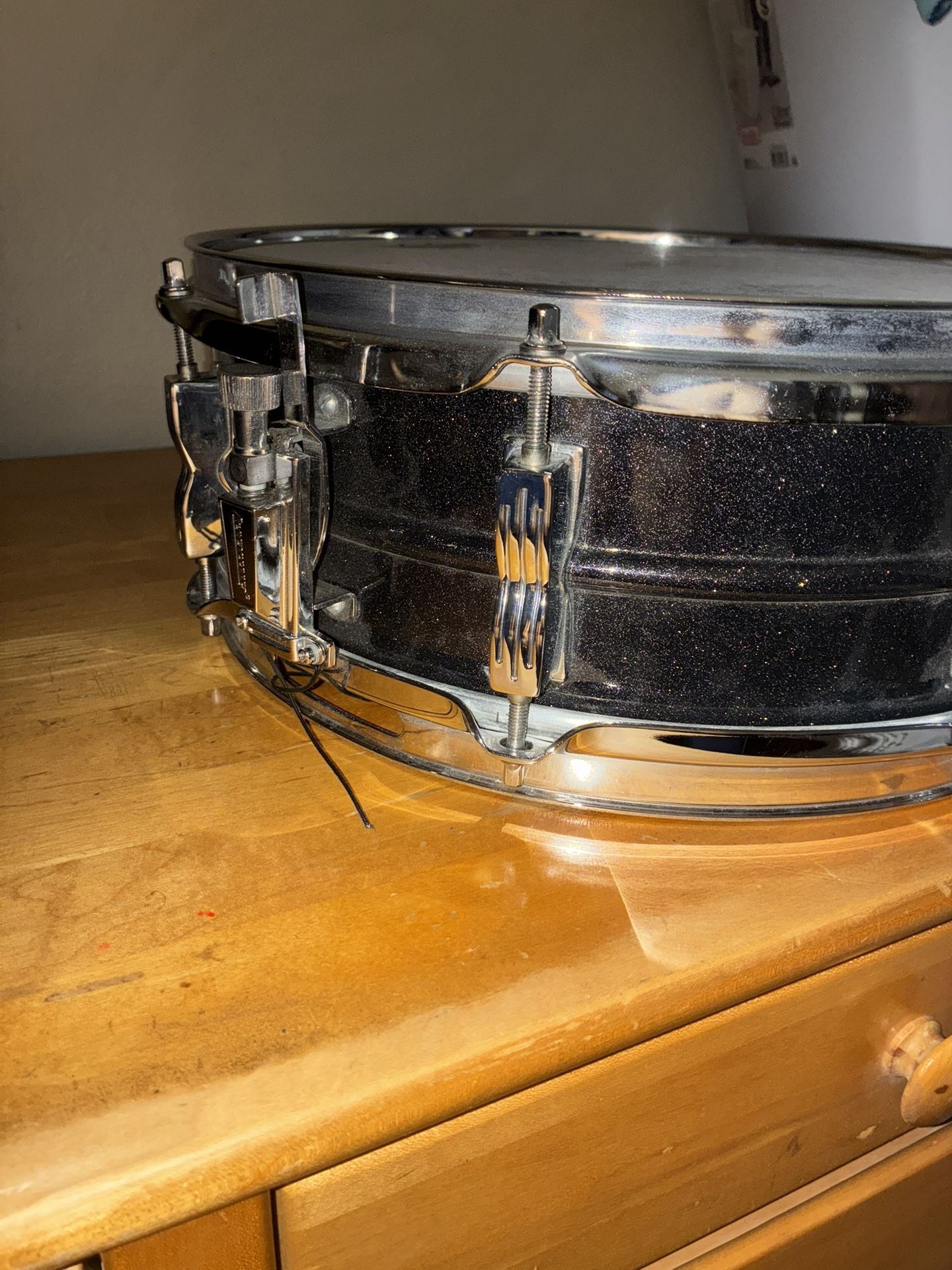 Rare 90s 5” x 14” Black Galaxy Acrolite Snare Drum