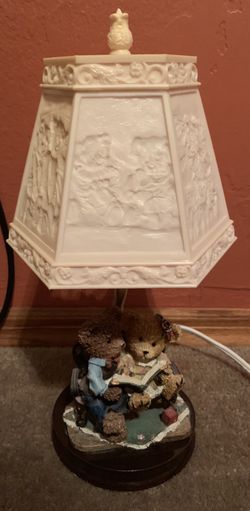 Cute little teddy bears light up lamp