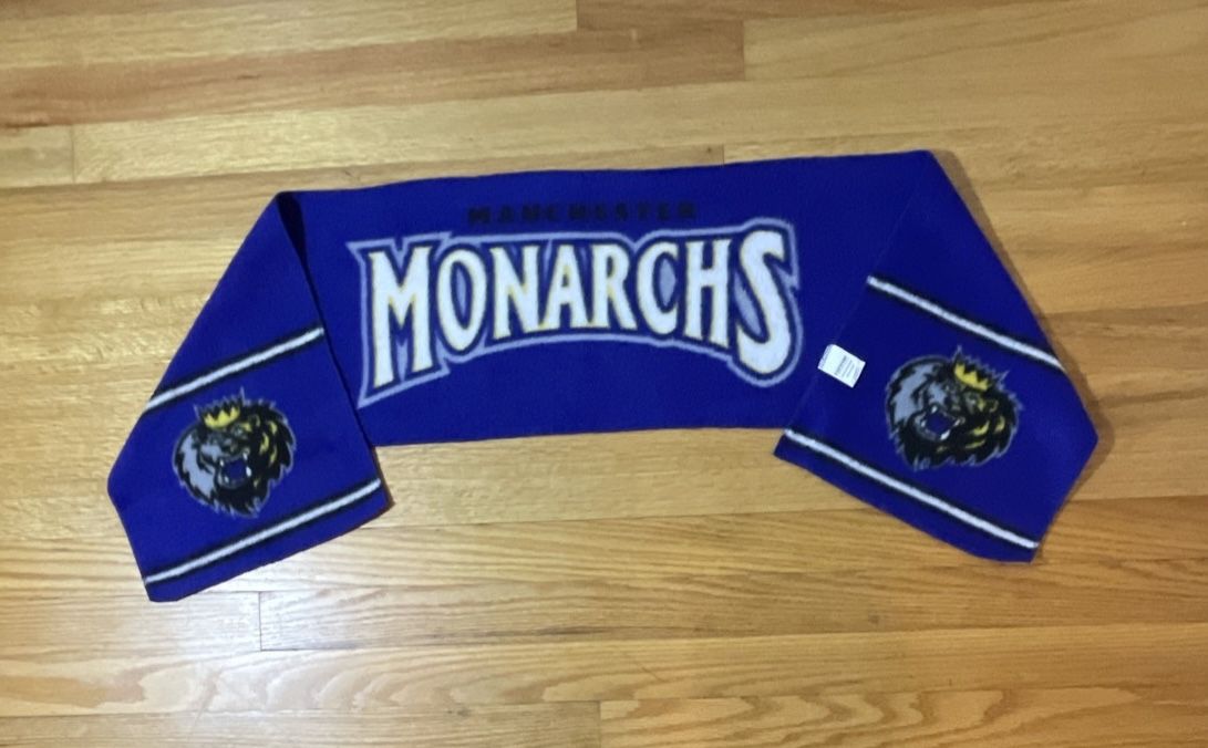 Vintage MANCHESTER MONARCHS AHL ECHL Minor League Hockey Winter Fleece Scarf