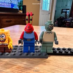 Lego SpongeBob, Squidward & Mr. Krabs Mini Figures
