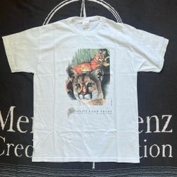 Vintage Y2K Wildlife Land Trust Mountain Lion T-shirt