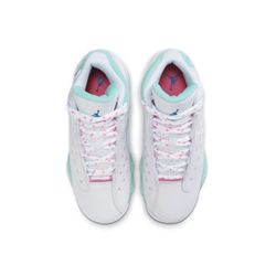 Jordan 13 Retro White Soar Green Pink GS 
