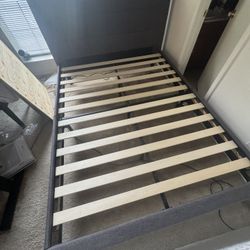 Queen bed frame with free plywood bed support pieces included