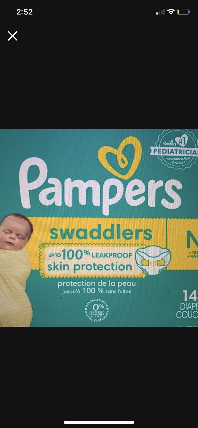 Pampers Newborn Size 0 BRAND NEW