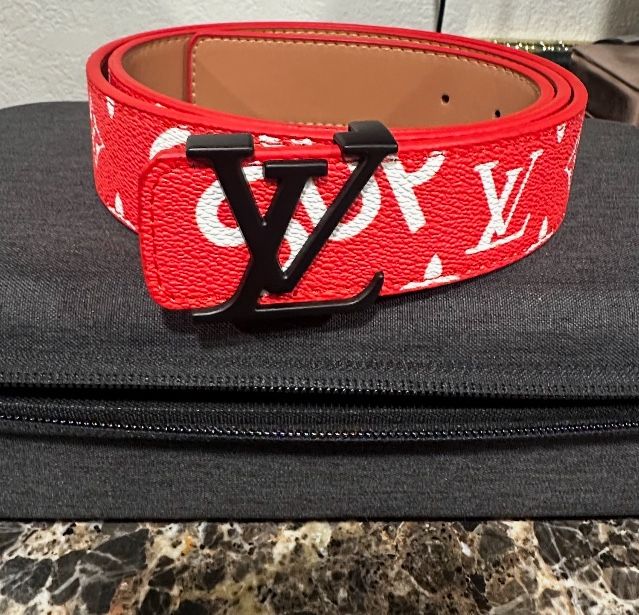 Red Supreme, Louis Vuitton Belt