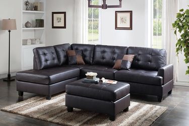 3-PCs Sectional Sofa With Ottoman F6855/F6857/F6858