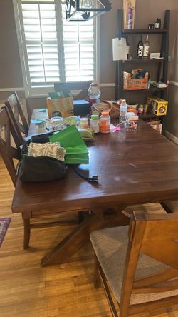 Kitchen table with 4 chairs and bench